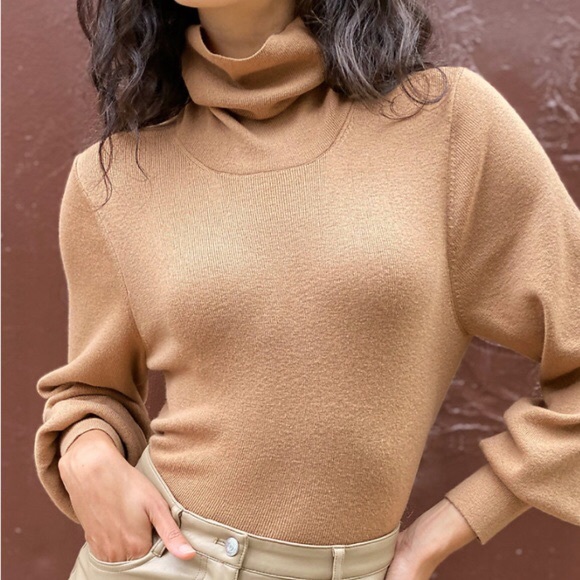 Wilfred Sweaters - 🆕ARITZIA WILFRED Rebecca Turtleneck Sweater Camel